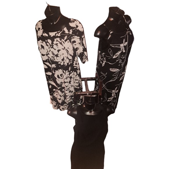 SPRING SALE! Three Sz 8 Beautiful Black-White Lightweight dresses- LOT 4 - Picture 1 of 10